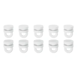 Clearance Crochet rond pour rail Patras blanc x10