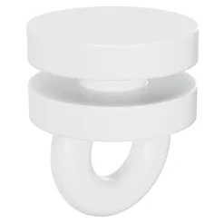 Clearance Crochet rond pour rail Patras blanc x10