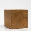 New Woodbord Cube Bois de Teck Huilé - 9X9X9cm - Objet Décoratif à Poser
