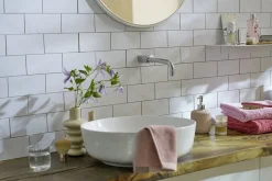 Sale D-C-Fix Dalle adhésive murale Wall Tiles premium ® effet marbre blanc L.34,5 x l.30cm