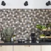 D-C-Fix Dalle adhésive murale Wall Tiles premium ® hexagones effet pierre et cuivre L.34,5 x l.30cm* Sticker Et Adhésif Décoratif