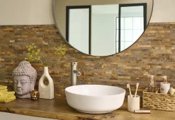 Best D-C-Fix Dalle adhésive murale Wall Tiles premium ® effet plaquette de parement grises L.34,5 x l.30cm