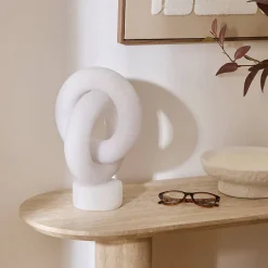 Atmosphera Créateur D'Intérieur Déco à poser Louan H.30,5cm résine blanc - Atmosphera* Lettre Décorative
