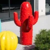 Wanda Collection Déco jardin cactus rouge grand modèle 105cm* Statue Décorative