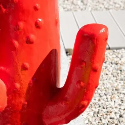 Wanda Collection Déco jardin cactus rouge grand modèle 105cm* Statue Décorative