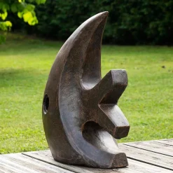 Discount Wanda Collection Déco moderne jardin statue poisson petit modèle brun 50cm