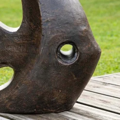 Discount Wanda Collection Déco moderne jardin statue poisson petit modèle brun 50cm