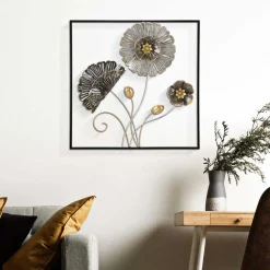 Discount Mauro Ferretti Décoration murale en métal Square 50x5.5x50 cm