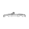 Shape Paris DÉCORATION MURALE EN MÉTAL - Silhouette de voiture - MG B Cabriolet 1970 - 80 CM* Objet Décoratif Mural