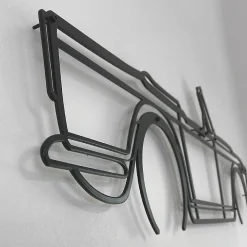 Shape Paris DÉCORATION MURALE EN MÉTAL - Silhouette de voiture - MG B Cabriolet 1970 - 80 CM* Objet Décoratif Mural