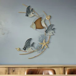 Mauro Ferretti Décoration murale en métal et mdf Dory 61x5x86 cm* Objet Décoratif Mural