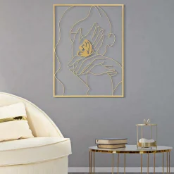 Discount Mauro Ferretti Décoration murale en métal Hands on face 60x1x80 cm