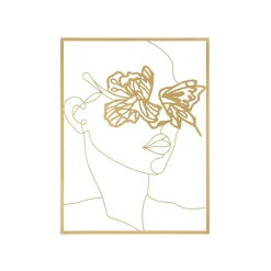 Mauro Ferretti Décoration murale en métal Gold face 60x1x80 cm* Objet Décoratif Mural