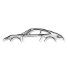 Shape Paris DÉCORATION MURALE EN MÉTAL - Silhouette de voiture - 911 carrera mod 997* Objet Décoratif Mural