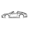 Shape Paris DÉCORATION MURALE EN MÉTAL - Silhouette de voiture - 911 Targa mod 991 détaillée - 80 CM* Objet Décoratif Mural