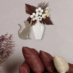 Mauro Ferretti Décoration murale en métal Cat 54.6x8.9x59.7 cm* Objet Décoratif Mural