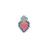 Best Emdedesign Décoration murale ex-voto cœur coloré rose H.7,8cm Emde
