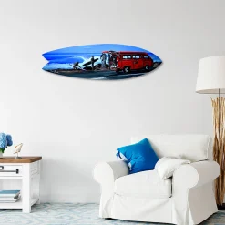 Déclina DECLINA, Planche de Surf Décorative, Décoration murale, impression sur aluminium, Planche de surf déco murale Surf Spot, 100x30 cm* Objet Décoratif Mural
