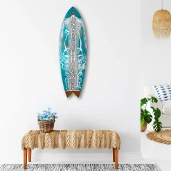 Déclina DECLINA, planche de surf décorative, décoration murale, surf déco, alu-dibond, Planche Surf Déco Équilibre Naturel, 100x30 cm* Objet Décoratif Mural