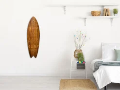 Déclina DECLINA, planche surf decorative, impression sur alu-dibond, deco murale, Planche de surf murale Waimea Bay, 100x30 cm* Objet Décoratif Mural