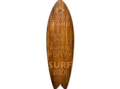 Déclina DECLINA, planche surf decorative, impression sur alu-dibond, deco murale, Planche de surf murale Waimea Bay, 100x30 cm* Objet Décoratif Mural