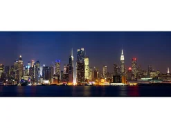 Déclina DECLINA, Tableau toile imprimée, Tableau toile panoramique Manhattan de nuit, 100x35 cm* Tableau Déco