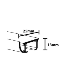 Best Secodir DECORAIL - Tringle Rail Rideau Discret 2 m - Aluminium