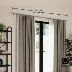 Outlet Umbra Double tringle à rideau ext 91 à 167cm nickel D25mm