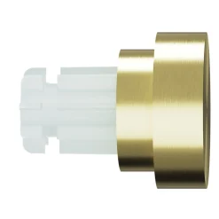 Clearance GoodHome Embout bouchon rond plat pour barre à rideau Easy-Fit Elasa métal doré Ø19mm