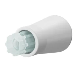 Clearance GoodHome Embout cône bi-matière pour barre à rideau Easy-Fit Anafi métal blanc Ø19mm