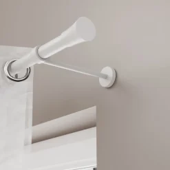 Best GoodHome Embout cône pour barre à rideau Easy-Fit Anafi métal blanc Ø28mm