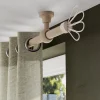 Sale GoodHome Embout fleur pour barre à rideau Symi rotin beige Ø28mm