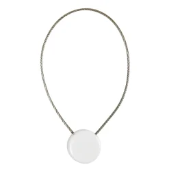 Hot Embrasse à rideaux à rideaux aimantée blanc L.26 x Ø2,5cm