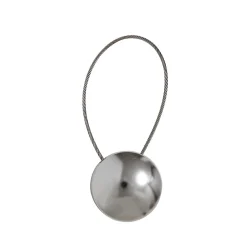 Embrasse à rideaux aimant rond PM argent* Embrasse À Rideaux