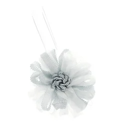 Boulet Embrasse à rideaux aimantée 9cm Blanc/Gris -* Rail À Rideaux