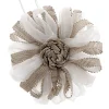 Boulet Embrasse à rideaux aimantée 9cm Blanc/Taupe -* Rail À Rideaux
