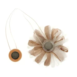 Boulet Embrasse à rideaux aimantée 9cm Beige/Taupe -* Rail À Rideaux
