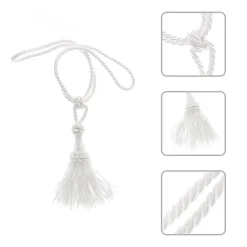 Boulet Embrasse à rideaux 45cm Blanc -* Rail À Rideaux
