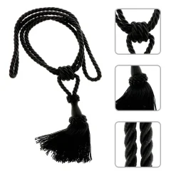 Boulet Embrasse à rideaux 70cm Noir -* Rail À Rideaux