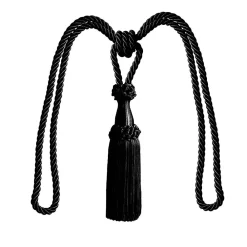 Boulet Embrasse à rideaux 70cm Noir -* Rail À Rideaux
