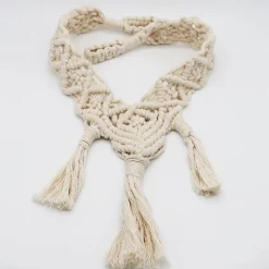 Madeco Embrasse à rideaux lien macramé beige écru, Gioia