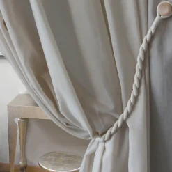 Clearance Boulet Embrasse à rideaux tressée aimantée 30cm Naturelle -
