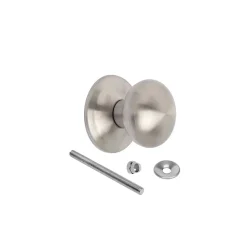 Emuca - Bouton de porte entree Bowler - Acier inoxydable - Nickel satine - Poignee 70 mm - Pour porte 35 60 mm* Bouton De Porte