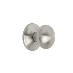 Emuca - Bouton de porte entree Bowler - Acier inoxydable - Nickel satine - Poignee 70 mm - Pour porte 35 60 mm* Bouton De Porte