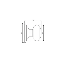 Emuca - Bouton de porte entree Bowler - Acier inoxydable - Nickel satine - Poignee 70 mm - Pour porte 35 60 mm* Bouton De Porte