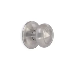 New Emuca - Bouton de porte Fedora - Acier inox nickel satine - 70 mm - Pour portes 35 60 mm