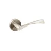 Emuca Jeu de Garniture intérieure de poignée de porte Twist, avec rosace D.50mm, Aluminium, Nickel satiné* Bouton De Porte