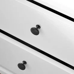 Emuca Lot de 10 boutons pour meubles Cancun, diamètre 30mm, Zamak, Peint en noir* Poignée De Meuble