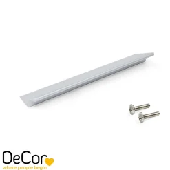 Emuca Lot de 10 poignées pour meubles Torrent, L120mm, entraxe 96mm, Aluminium, Anodisé mat* Poignée De Meuble