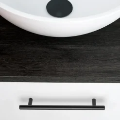 Sale Emuca Lot de 10 poignées pour meubles Orlando, L210mm, entraxe 160mm, Acier, Peint en noir